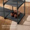 Freestanding Closet Organizer with Shelves 44 Inch Portable Wardrobe Rack with Hanging Rods and Fabric Shelves for Bedroom Clothes Storage Use